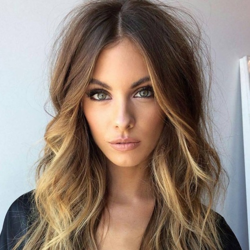Middle Part, Layered Haircuts for Long Hair