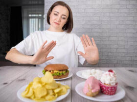 foods-to-avoid-during-period-portrait-beautiful-middleaged-brunette-woman-promoting-rejection-unhealthy-diet-harmful-junk-products