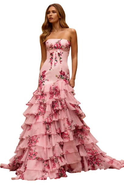 Statement Feathers & Ruffles Prom dress