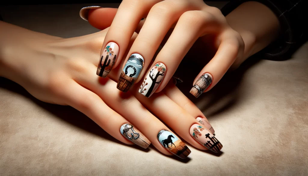 Cowboy Chic Nails